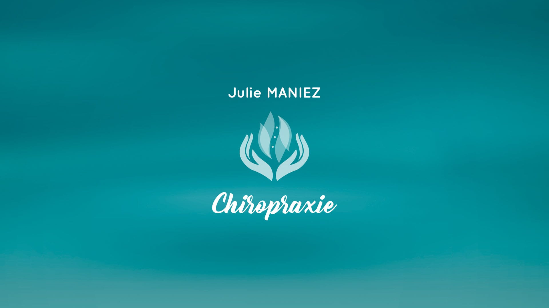 Logotype créé pour Julie Maniez, chiropracteur à Arpajon en Essonne.